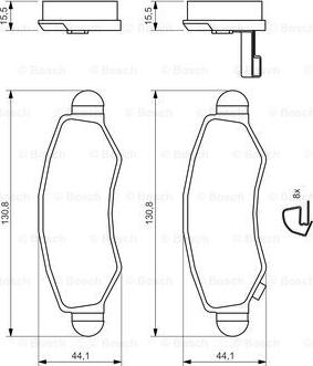 BOSCH 0 986 494 458 - Set placute frana,frana disc aaoparts.ro