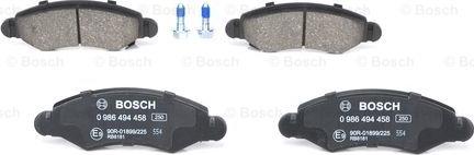 BOSCH 0 986 494 458 - Set placute frana,frana disc aaoparts.ro