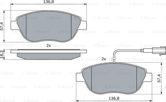 BOSCH 0 986 494 464 - Set placute frana,frana disc aaoparts.ro