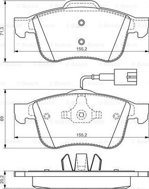 BOSCH 0 986 494 465 - Set placute frana,frana disc aaoparts.ro