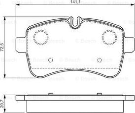 BOSCH 0 986 494 460 - Set placute frana,frana disc aaoparts.ro