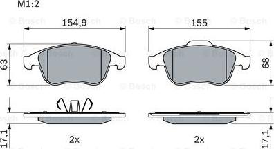 BOSCH 0 986 494 401 - Set placute frana,frana disc aaoparts.ro