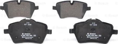 BOSCH 0 986 494 489 - Set placute frana,frana disc aaoparts.ro