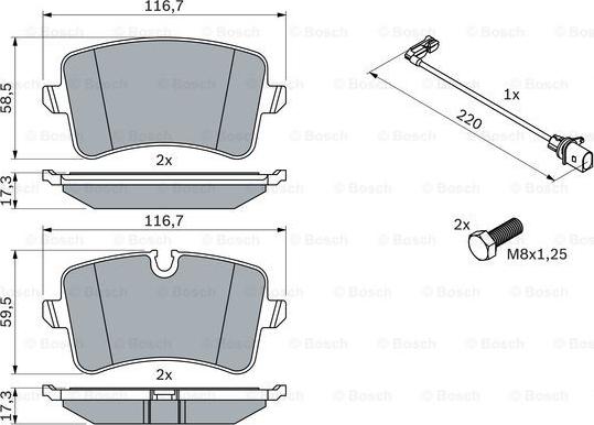 BOSCH 0 986 494 488 - Set placute frana,frana disc aaoparts.ro