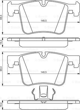 BOSCH 0 986 494 487 - Set placute frana,frana disc aaoparts.ro