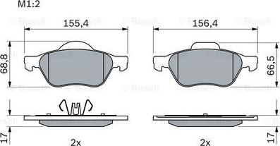 BOSCH 0 986 494 439 - Set placute frana,frana disc aaoparts.ro