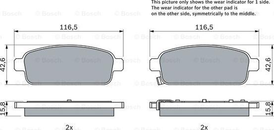 BOSCH 0 986 494 435 - Set placute frana,frana disc aaoparts.ro