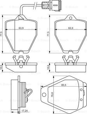 BOSCH 0 986 494 436 - Set placute frana,frana disc aaoparts.ro