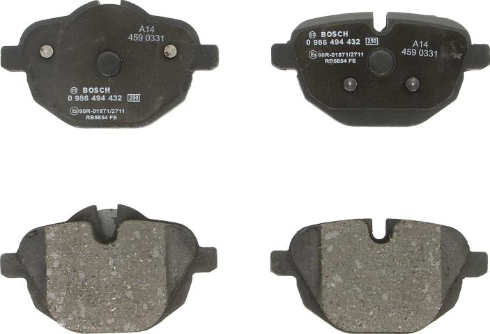 BOSCH 0 986 494 432 - Set placute frana,frana disc aaoparts.ro