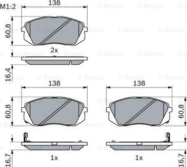 BOSCH 0 986 494 422 - Set placute frana,frana disc aaoparts.ro