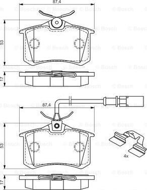 BOSCH 0 986 494 599 - Set placute frana,frana disc aaoparts.ro