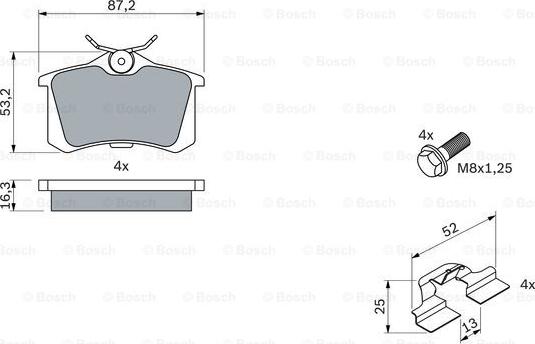 BOSCH 0 986 494 596 - Set placute frana,frana disc aaoparts.ro