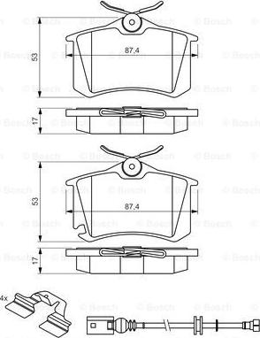 BOSCH 0 986 494 598 - Set placute frana,frana disc aaoparts.ro