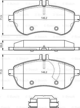 BOSCH 0 986 494 593 - Set placute frana,frana disc aaoparts.ro