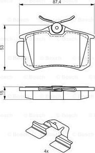 BOSCH 0 986 494 597 - Set placute frana,frana disc aaoparts.ro