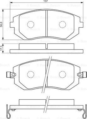 BOSCH 0 986 494 558 - Set placute frana,frana disc aaoparts.ro