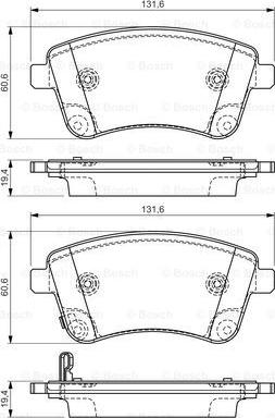 BOSCH 0 986 494 552 - Set placute frana,frana disc aaoparts.ro