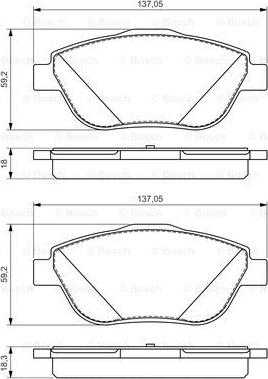 BOSCH 0 986 494 564 - Set placute frana,frana disc aaoparts.ro