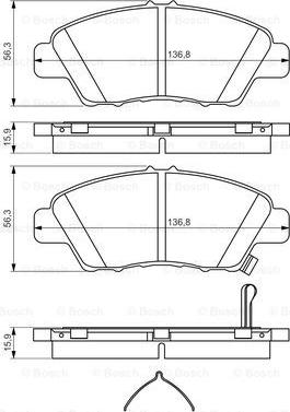 BOSCH 0 986 494 562 - Set placute frana,frana disc aaoparts.ro