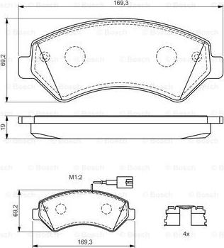 BOSCH 0 986 494 589 - Set placute frana,frana disc aaoparts.ro