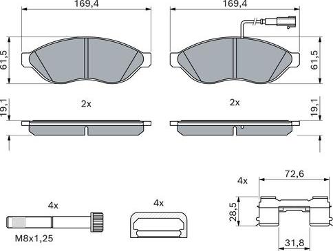 BOSCH 0 986 494 581 - Set placute frana,frana disc aaoparts.ro