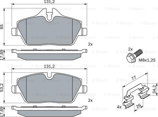 BOSCH 0 986 494 588 - Set placute frana,frana disc aaoparts.ro