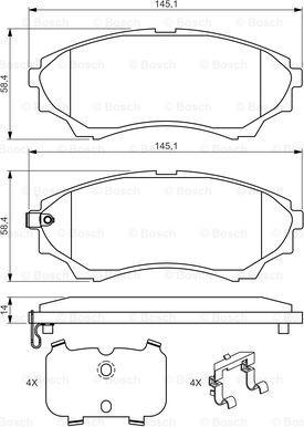 BOSCH 0 986 494 587 - Set placute frana,frana disc aaoparts.ro