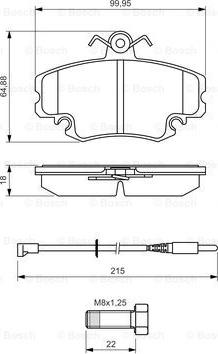 BOSCH 0 986 494 522 - Set placute frana,frana disc aaoparts.ro