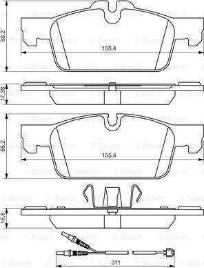 BOSCH 0 986 494 527 - Set placute frana,frana disc aaoparts.ro