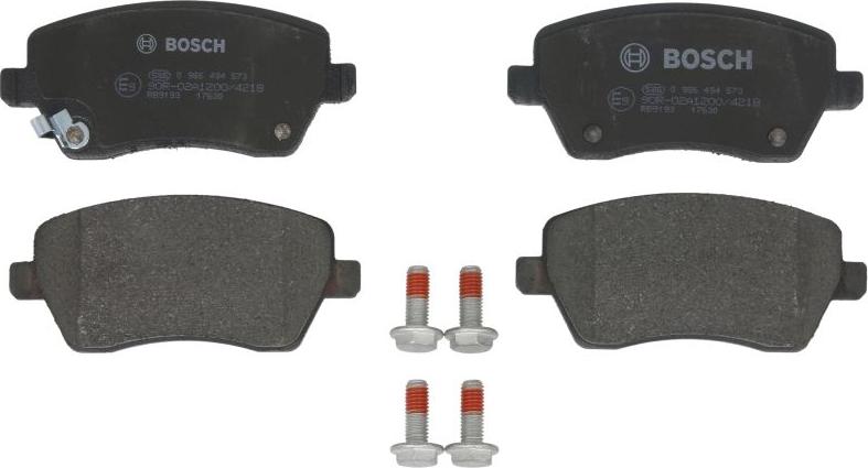 BOSCH 0 986 494 573 - Set placute frana,frana disc aaoparts.ro