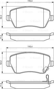 BOSCH 0 986 494 573 - Set placute frana,frana disc aaoparts.ro