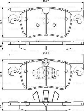 BOSCH 0 986 494 695 - Set placute frana,frana disc aaoparts.ro