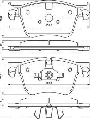 BOSCH 0 986 494 696 - Set placute frana,frana disc aaoparts.ro