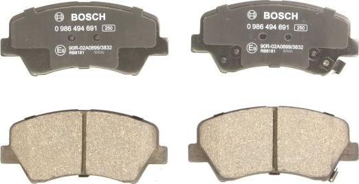 BOSCH 0 986 494 691 - Set placute frana,frana disc aaoparts.ro
