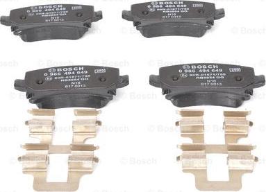 BOSCH 0 986 494 649 - Set placute frana,frana disc aaoparts.ro