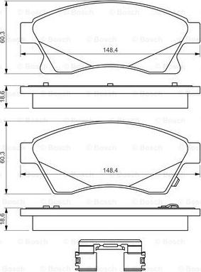 BOSCH 0 986 494 644 - Set placute frana,frana disc aaoparts.ro