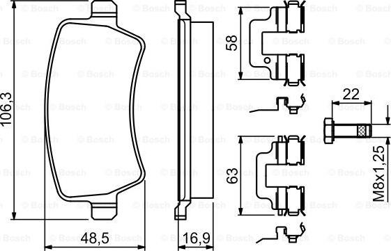 BOSCH 0 986 494 641 - Set placute frana,frana disc aaoparts.ro