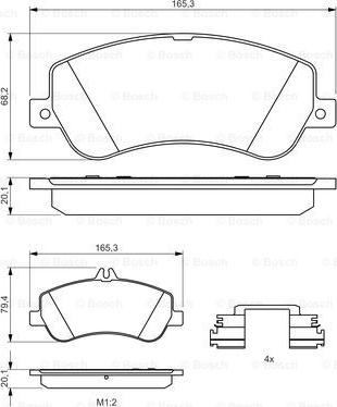 BOSCH 0 986 494 648 - Set placute frana,frana disc aaoparts.ro