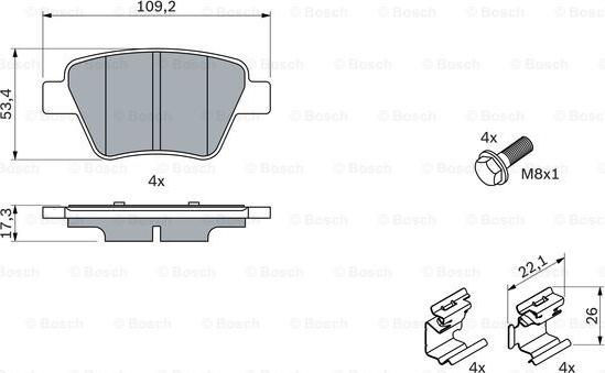 BOSCH 0 986 494 643 - Set placute frana,frana disc aaoparts.ro