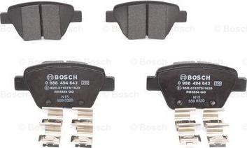 BOSCH 0 986 494 643 - Set placute frana,frana disc aaoparts.ro