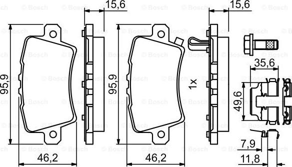 BOSCH 0 986 494 642 - Set placute frana,frana disc aaoparts.ro