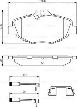 BOSCH 0 986 494 647 - Set placute frana,frana disc aaoparts.ro