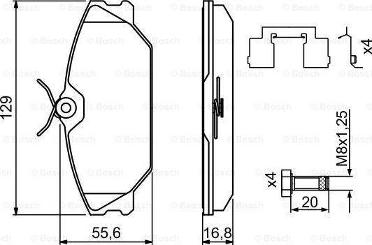 BOSCH 0 986 494 656 - Set placute frana,frana disc aaoparts.ro