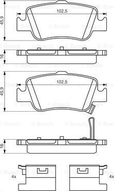 BOSCH 0 986 494 651 - Set placute frana,frana disc aaoparts.ro