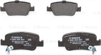 BOSCH 0 986 494 651 - Set placute frana,frana disc aaoparts.ro