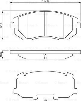 BOSCH 0 986 494 653 - Set placute frana,frana disc aaoparts.ro