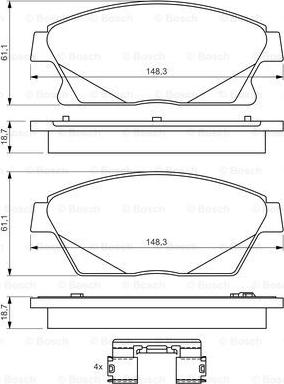 BOSCH 0 986 494 657 - Set placute frana,frana disc aaoparts.ro