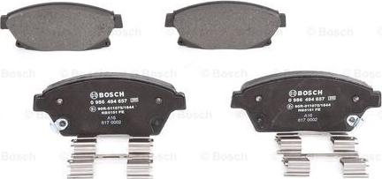 BOSCH 0 986 494 657 - Set placute frana,frana disc aaoparts.ro