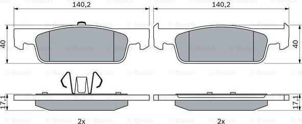 BOSCH 0 986 494 661 - Set placute frana,frana disc aaoparts.ro