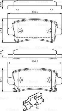 BOSCH 0 986 494 668 - Set placute frana,frana disc aaoparts.ro